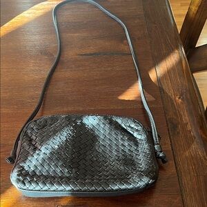 Black Woven Crossbody Bag